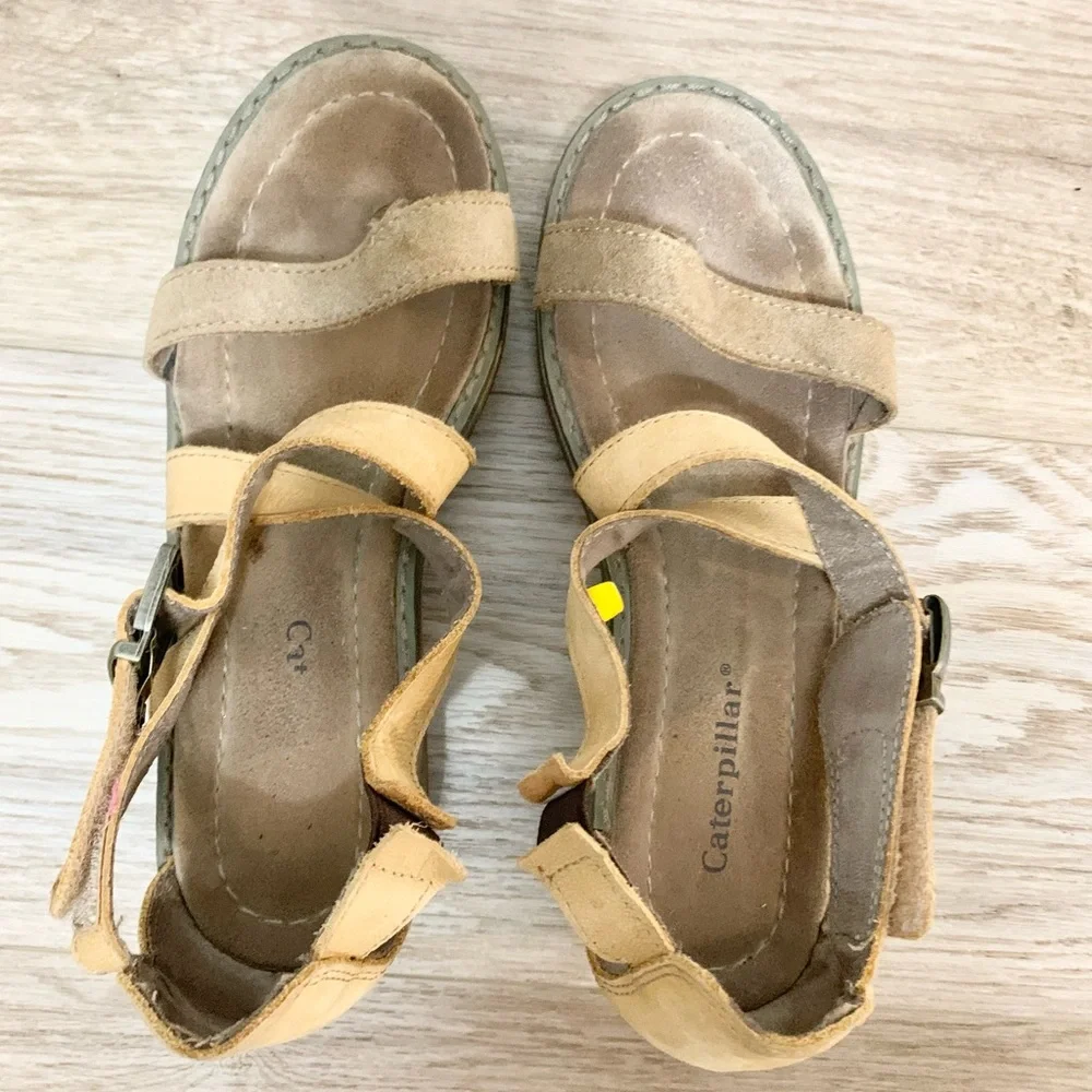 Y2k CAT Caterpillar Chunky Platform Sandals 8